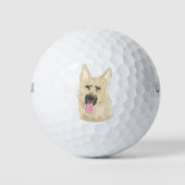 Black and Tan German Shepherd Golfball (Vorderseite)