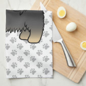 Black and Tan Havanese Niedlich Cartoon Dog Geschirrtuch (Viertel Falte)