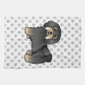 Black and Tan Havanese Niedlich Cartoon Dog Geschirrtuch (Horizontal)