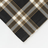 Black and Tan Irish MacGuinness Tartan Fleecedecke (Ecke)