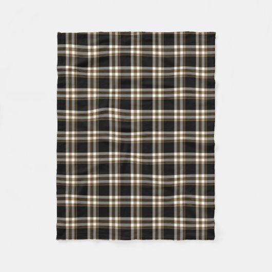 Black and Tan Irish MacGuinness Tartan Fleecedecke (Vorderseite)