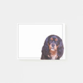 Black and Tan King Charles Spaniel Post It note Post-it Klebezettel (Vorderseite)