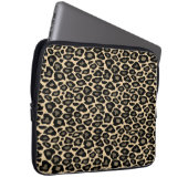Black and Tan Leopard Print Laptopschutzhülle (Vorne Rechts)