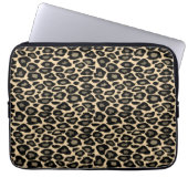 Black and Tan Leopard Print Laptopschutzhülle (Vorderseite)
