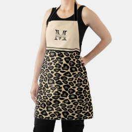 Black and Tan Leopard Print | MIT MONOGRAMM SCHÜRZ Schürze