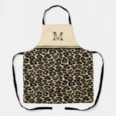 Black and Tan Leopard Print | MIT MONOGRAMM SCHÜRZ Schürze (Vorderseite)