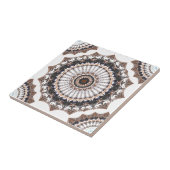 Black and Tan Mandala Pattern Fliese (Seite)