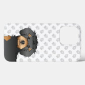 Black and Tan Mini Goldendoodle Cartoon Dog Case-Mate iPhone Hülle (Rückseite (Horizontal))