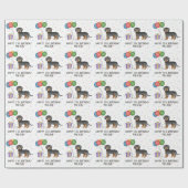 Black and Tan Mini Goldendoodle Niedlicher Hund Ge Geschenkpapier (Flach)