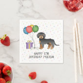 Black and Tan Mini Goldendoodle Niedlicher Hund Ge Serviette (Beispiel)