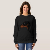 Black and Tan Natural Oars Doberman Sweatshirt (Vorne ganz)