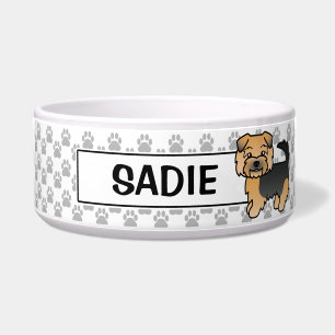 Black and Tan Norfolk Terrier Cartoon Dog Napf