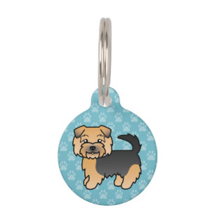 Black and Tan Norfolk Terrier Cartoon Dog Tiermarke