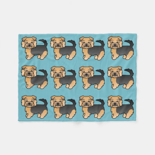 Black and Tan Norfolk Terrier Fleecedecke (Vorderseite (Horizontal))