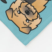 Black and Tan Norfolk Terrier Fleecedecke (Ecke)