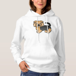Black and Tan Norfolk Terrier Niedlicher Cartoon D Hoodie