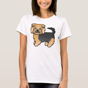 Black and Tan Norfolk Terrier Niedlicher Cartoon D T-Shirt