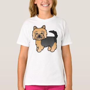 Black and Tan Norwich Terrier Niedlicher Cartoon D T-Shirt