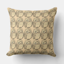 Black and Tan Owls Square oder Lumbar Kissen