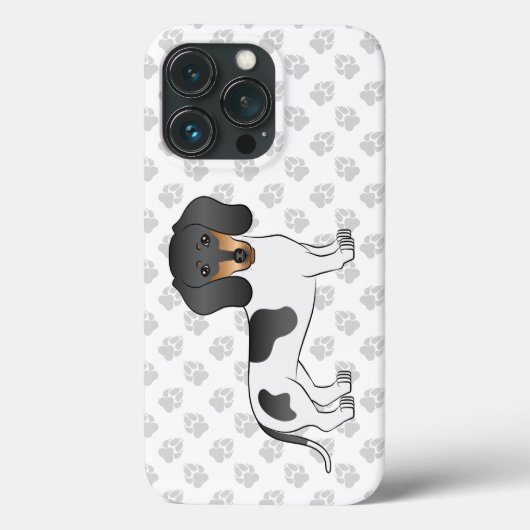 Black and Tan Piebald Kurz Hair Dackel & Paws Case-Mate iPhone Hülle (Rückseite)