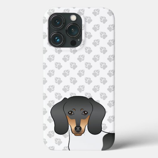Black and Tan Piebald Kurz Hair Dackel & Paws Case-Mate iPhone Hülle (Rückseite)