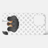 Black and Tan Piebald Kurz Hair Dackel & Paws Case-Mate iPhone Hülle (Rückseite (Horizontal))