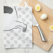 Black and Tan Piebald Kurz Hair Dackel & Paws Geschirrtuch (Viertel Falte)