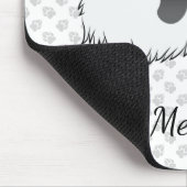 Black and Tan Piebald Long Hair Dackel & Name Mousepad (Ecke)