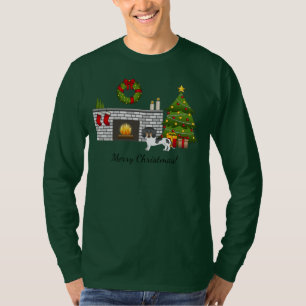 Black and Tan Pipe Kurz Hair Dackel Weihnachten T-Shirt