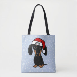 Black and Tan Santa Dackel Niedlich Dog Weihnachte Tasche