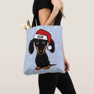 Black and Tan Santa Dackel Niedlich Dog Weihnachte Tasche