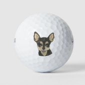 Black and Tan Shorthhätten Chihuahua Golfball (Vorderseite)