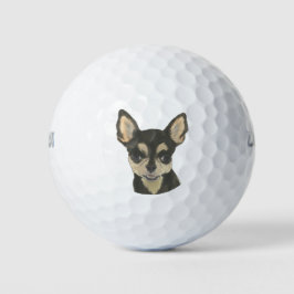 Black and Tan Shorthhätten Chihuahua Golfball