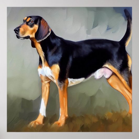 Black and Tan Virginia Foxhound Dog Poster (Vorne)