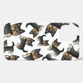 Black and Tan Yorkshire Terrier Dog Pattern Case-Mate iPhone Hülle (Rückseite (Horizontal))