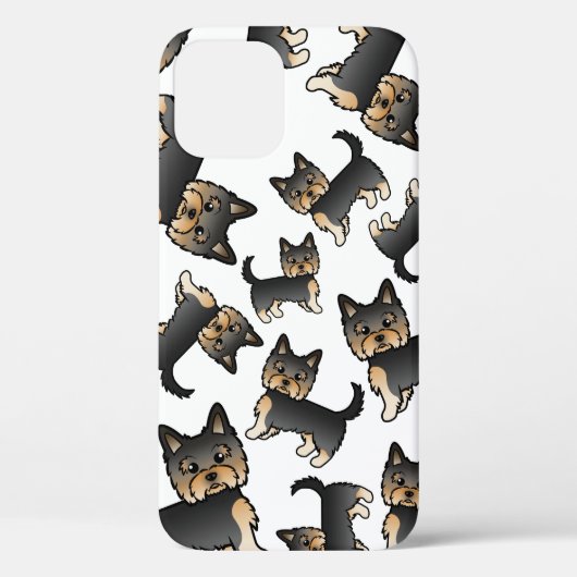Black and Tan Yorkshire Terrier Dog Pattern Case-Mate iPhone Hülle (Rückseite)