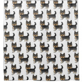 Black and Tan Yorkshire Terrier Dog Pattern Duschvorhang (Vorderseite)