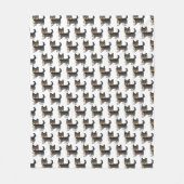 Black and Tan Yorkshire Terrier Dog Pattern Fleecedecke (Vorderseite)