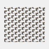 Black and Tan Yorkshire Terrier Dog Pattern Fleecedecke (Vorderseite (Horizontal))