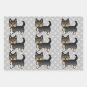 Black and Tan Yorkshire Terrier Dog Pattern Geschenkpapier Set (Vorderseite 2)