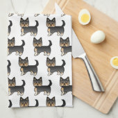 Black and Tan Yorkshire Terrier Dog Pattern Geschirrtuch (Viertel Falte)