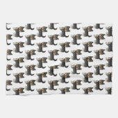 Black and Tan Yorkshire Terrier Dog Pattern Geschirrtuch (Horizontal)