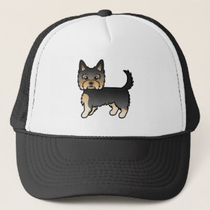 Black And Tan Yorkshire Terrier Yorkie Cartoon Dog Truckerkappe
