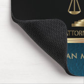 Black and Teal Leather Law Firm Designs Mousepad (Ecke)