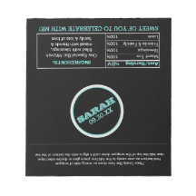 Black and Teal Name Logo Candy Wrappers