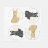 Black and Wheaten Scotties Fleecedecke (Vorderseite (Horizontal))