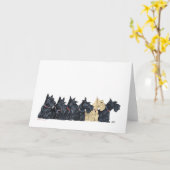 Black and Wheaten Scottish Terriers Karte (Gelbe Blume)