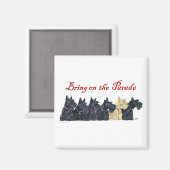 Black and Wheaten Scottish Terriers Magnet (Vorderseite/Rückseite)