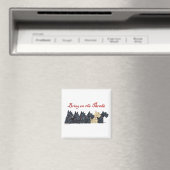 Black and Wheaten Scottish Terriers Magnet (In Situ (Geschirrspüler))