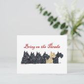 Black and Wheaten Scottish Terriers Postkarte (Stehend Vorderseite)